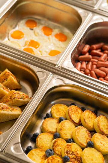 Setting up the buffet in your place